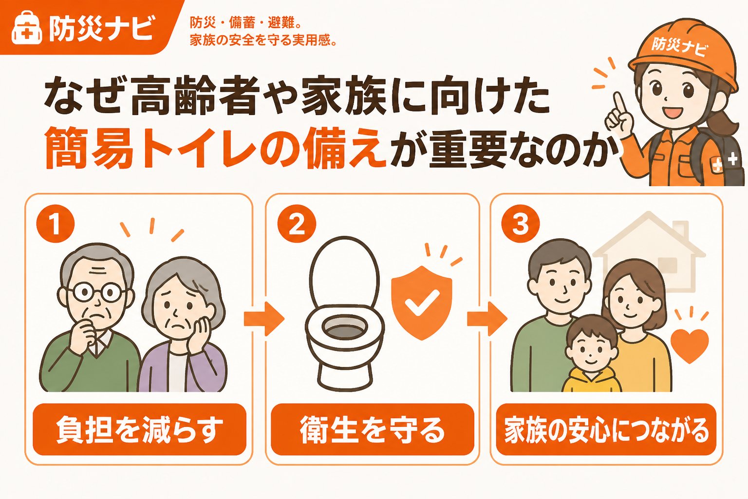 防災グッズ なぜ高齢者や家族に向けた簡易トイレの備えが重要なのか