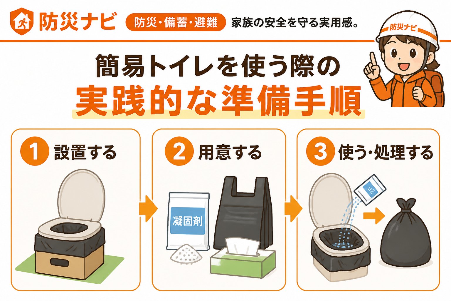 防災グッズ 簡易トイレを使う際の実践的な準備手順