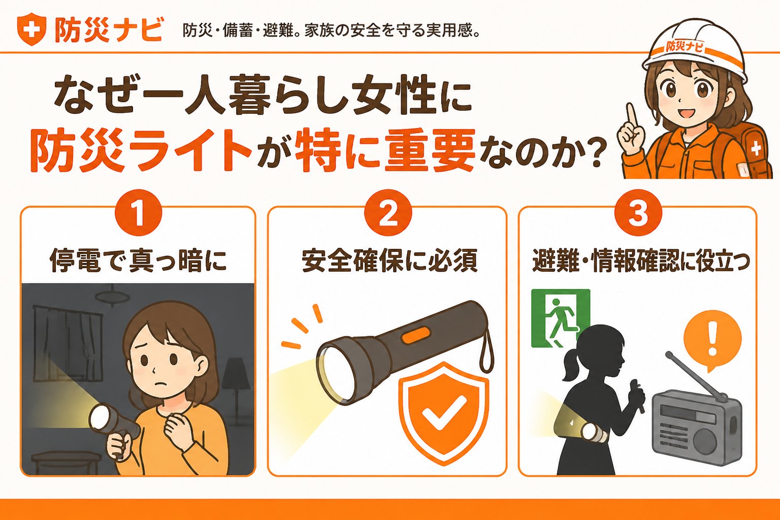 防災グッズ なぜ一人暮らし女性に防災ライトが特に重要なのか？