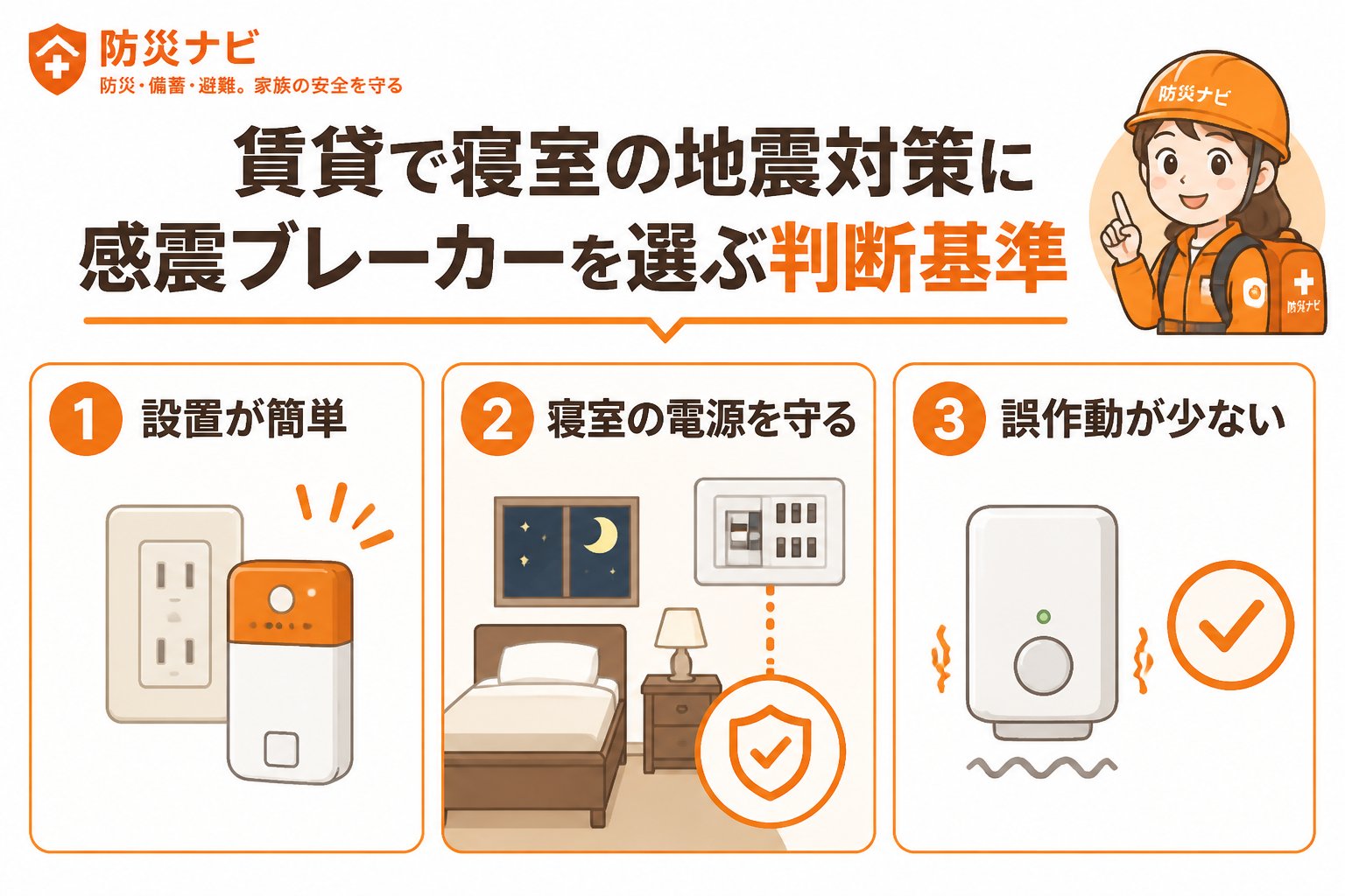 地震対策 賃貸で寝室の地震対策に感震ブレーカーを選ぶ判断基準