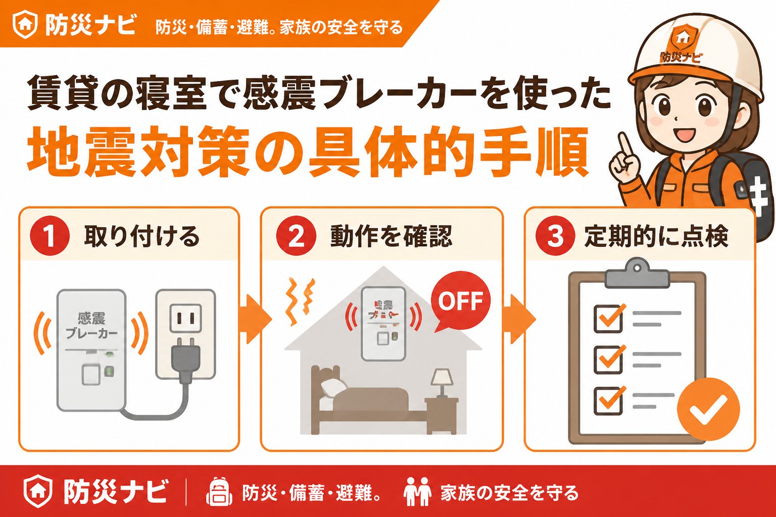 地震対策 賃貸の寝室で感震ブレーカーを使った地震対策の具体的手順