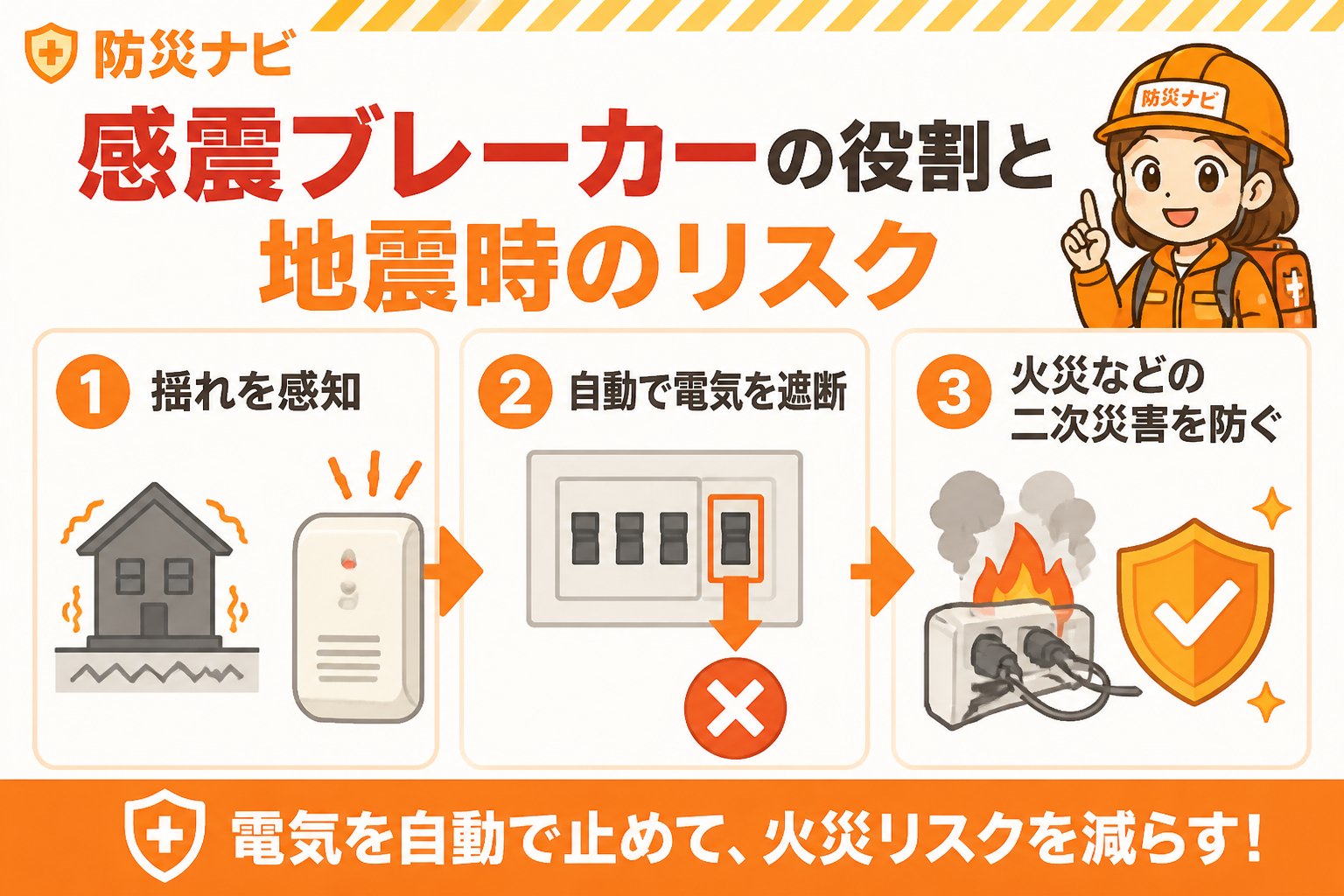 地震対策 感震ブレーカーの役割と地震時のリスクについて