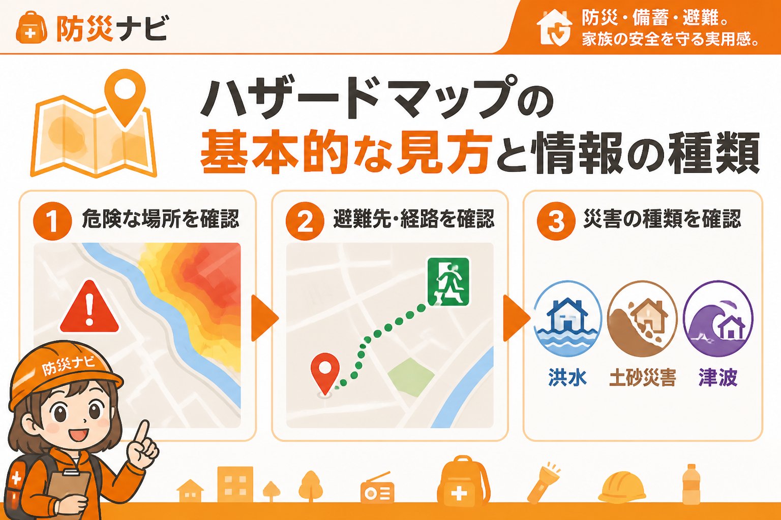 避難計画 ハザードマップの基本的な見方と情報の種類