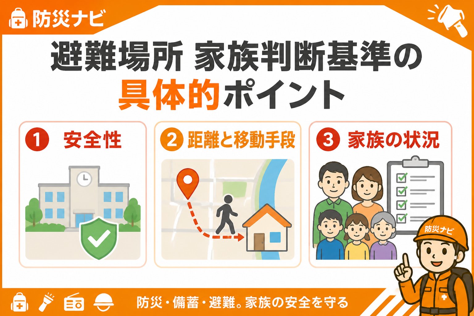 避難計画 避難場所家族判断基準の具体的ポイント