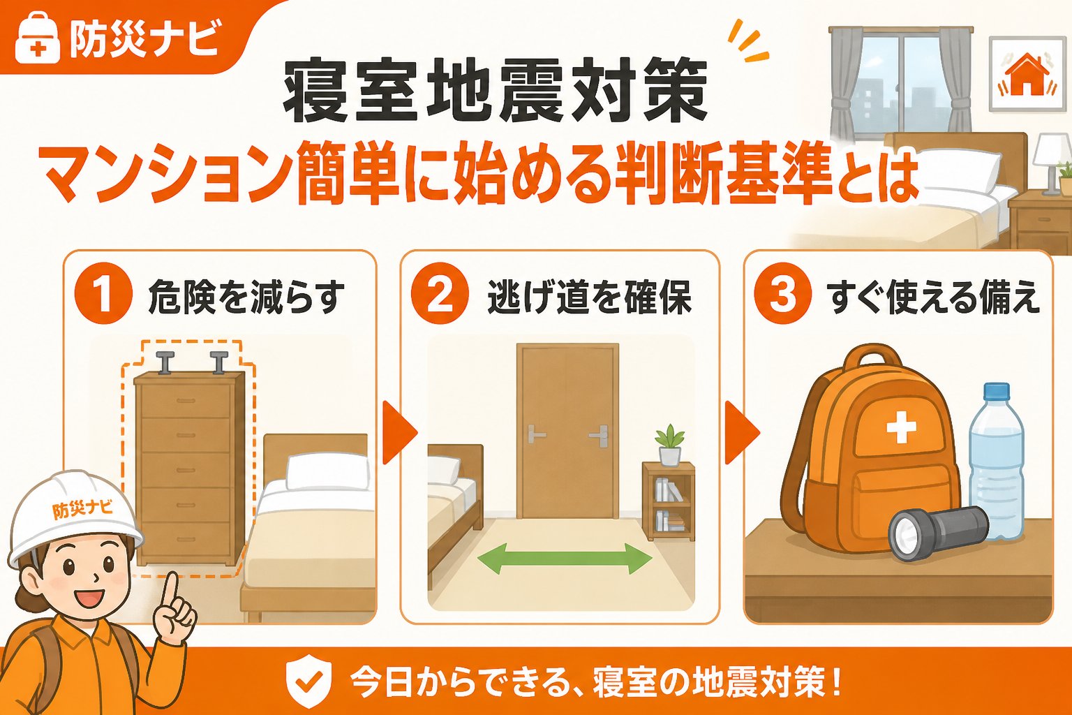 地震対策 寝室地震対策マンション簡単に始める判断基準とは