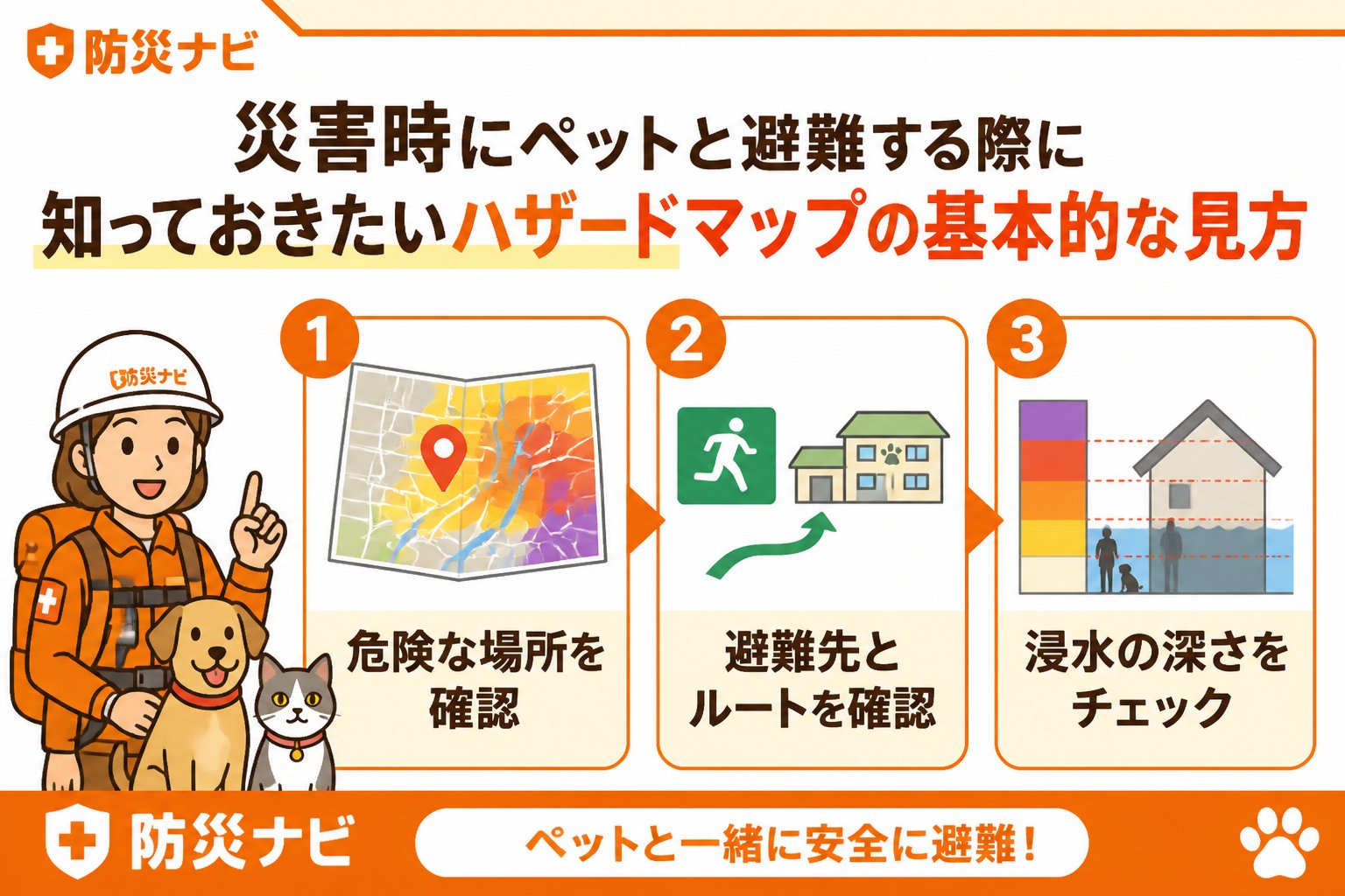 避難計画 災害時にペットと避難する際に知っておきたいハザードマップの基本的な見方