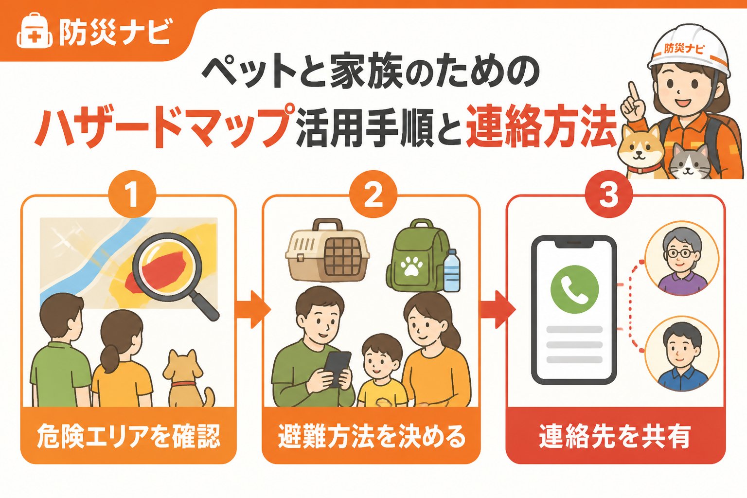 避難計画 ペットと家族のためのハザードマップ活用手順と連絡方法
