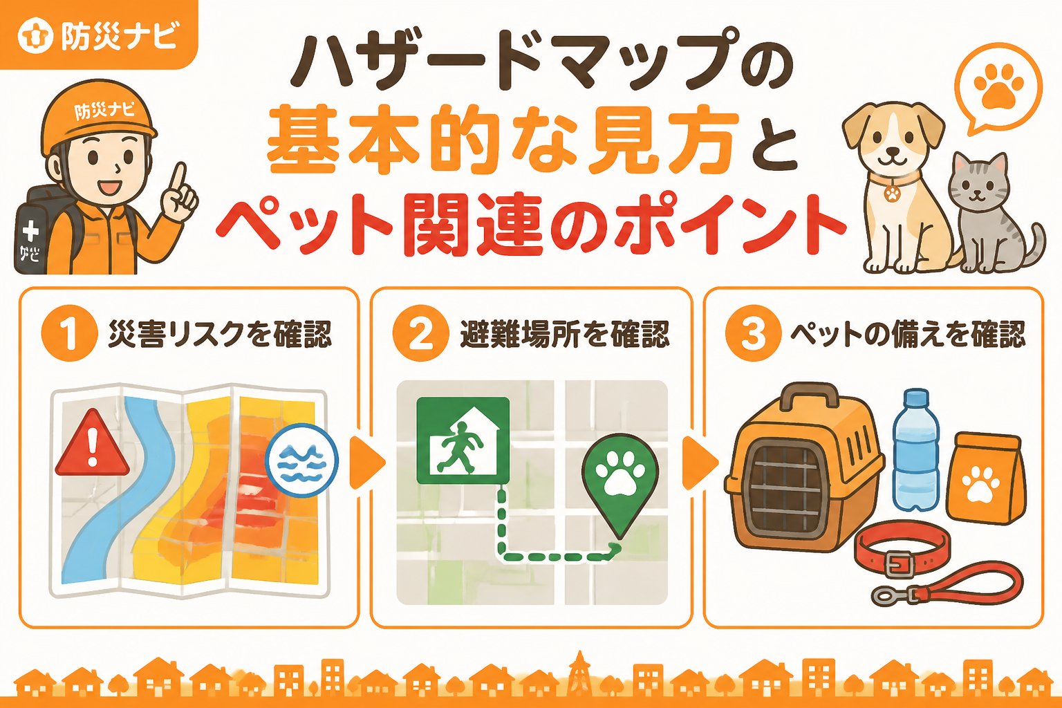 避難計画 ハザードマップの基本的な見方とペット関連のポイント