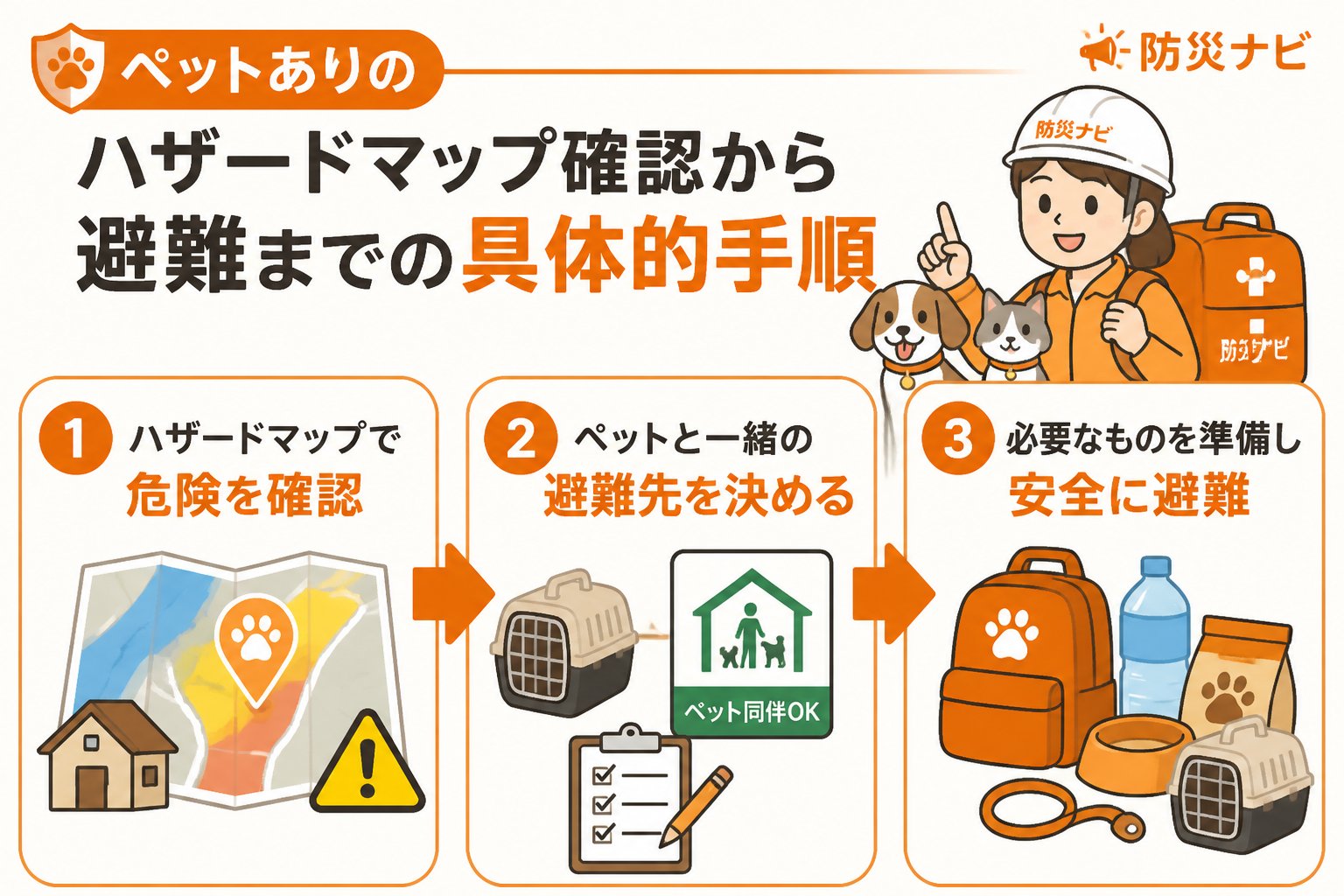 避難計画 ペットありのハザードマップ確認から避難までの具体的手順
