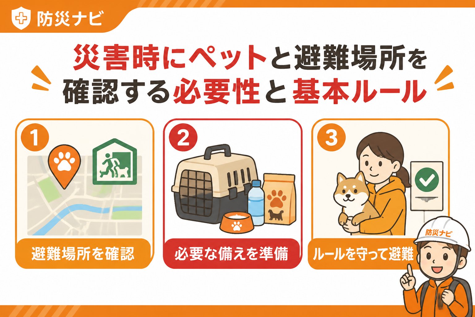 避難計画 災害時にペットと避難場所を確認する必要性と基本ルール