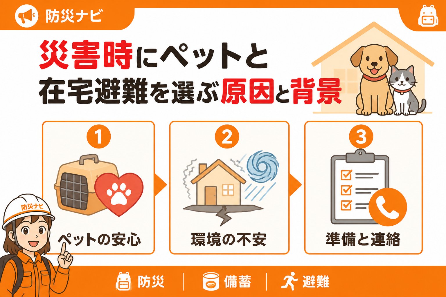 避難計画 災害時にペットと在宅避難を選ぶ原因と背景