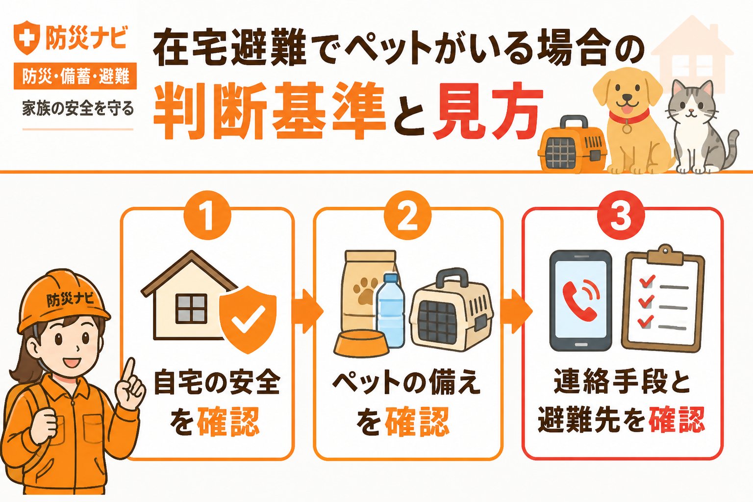 避難計画 在宅避難でペットがいる場合の判断基準と見方
