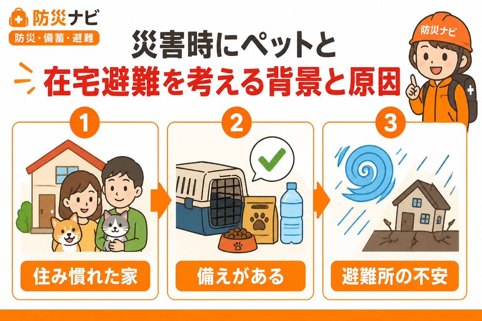 避難計画 災害時にペットと在宅避難を考える背景と原因