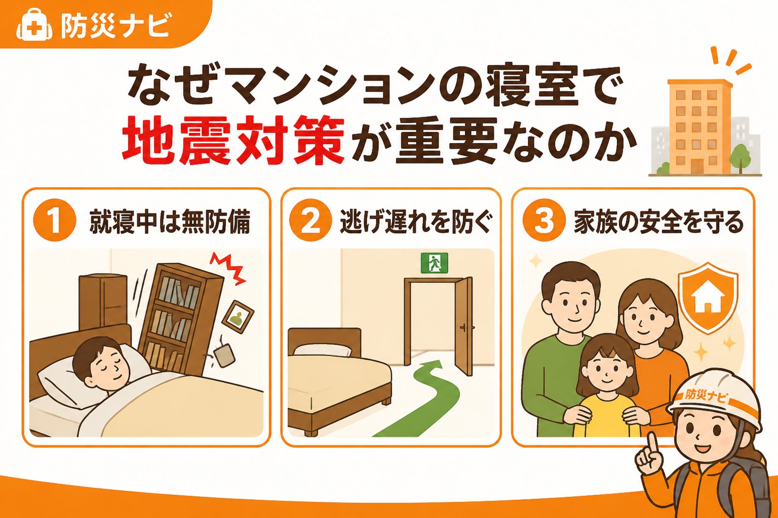 地震対策 なぜマンションの寝室で地震対策が重要なのか