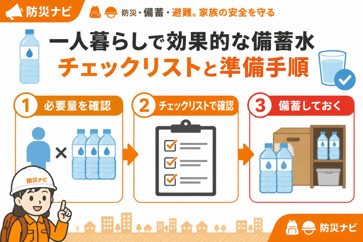 備蓄 一人暮らしで効果的な備蓄 水 チェックリストと準備手順