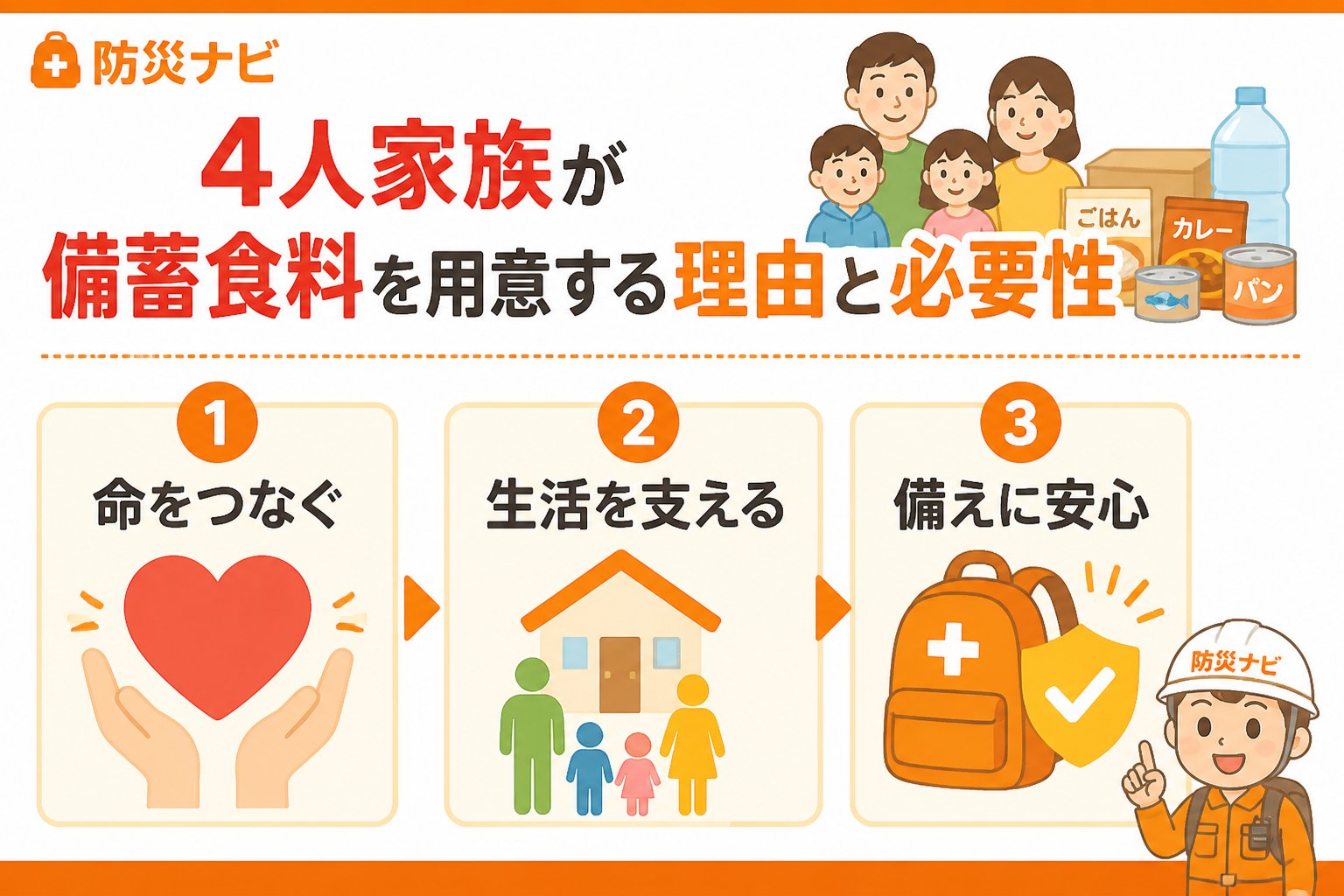 備蓄 4人家族が備蓄食料を用意する理由と必要性