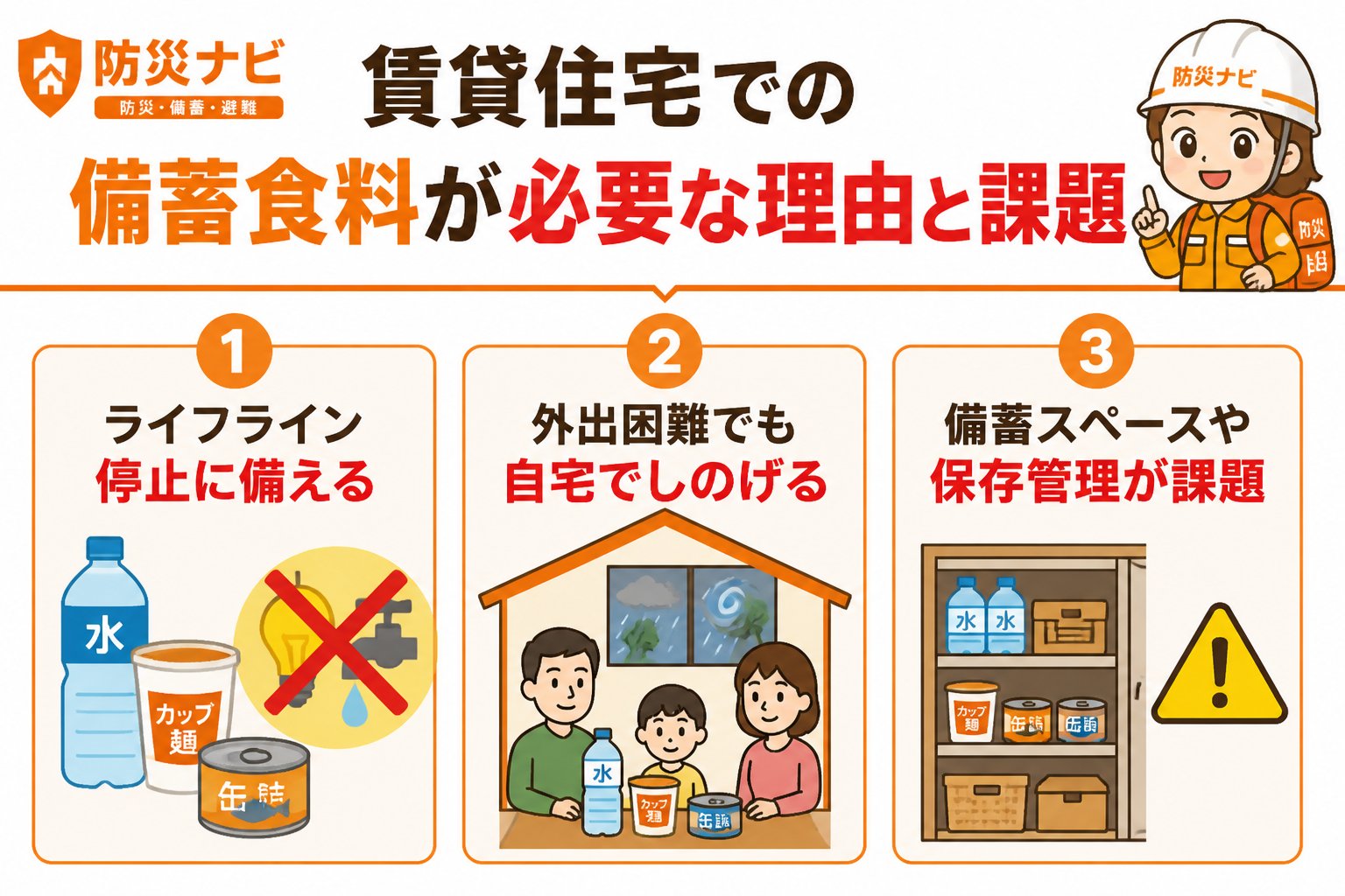備蓄 賃貸住宅での備蓄食料が必要な理由と課題