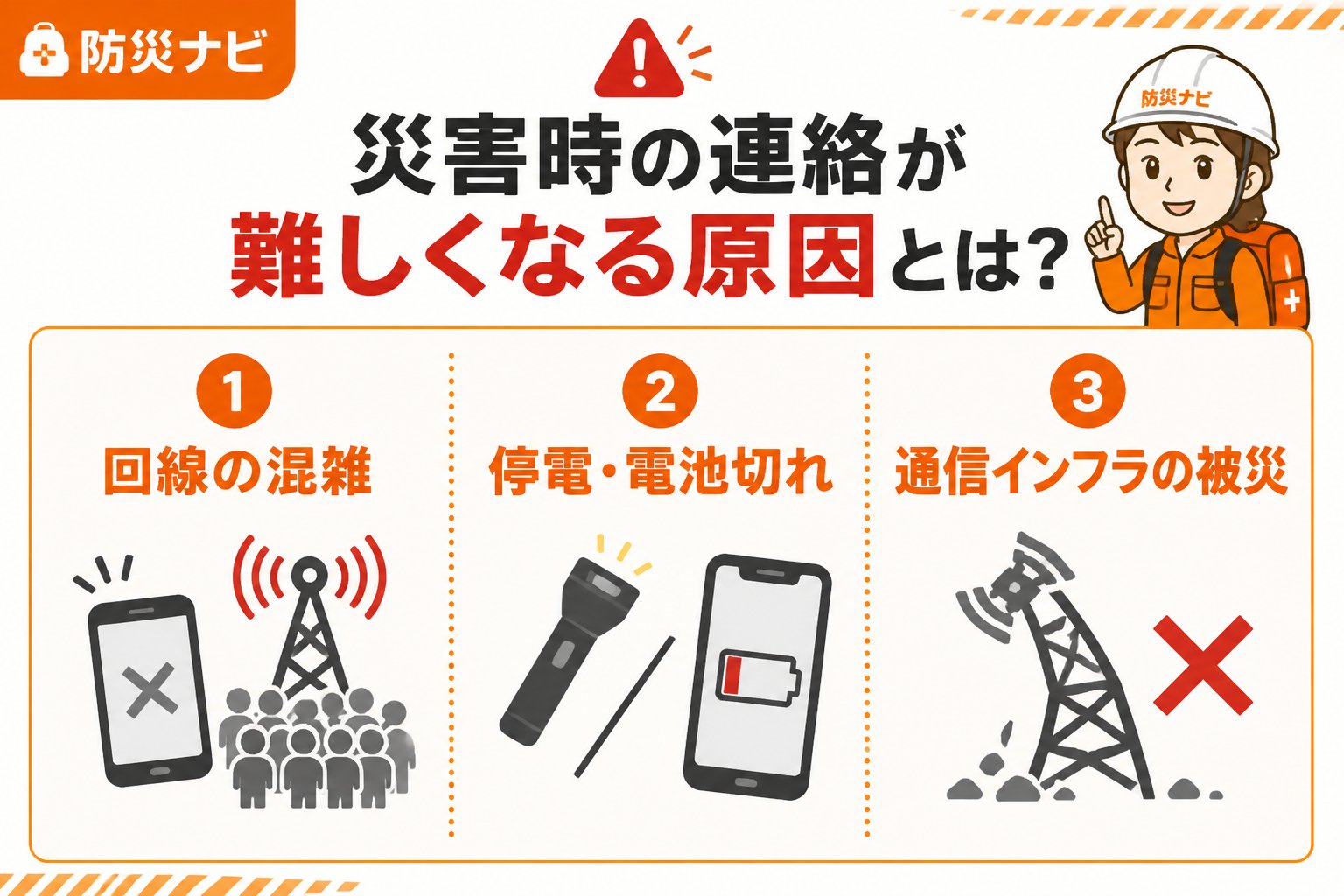 避難計画 災害時の連絡が難しくなる原因とは？