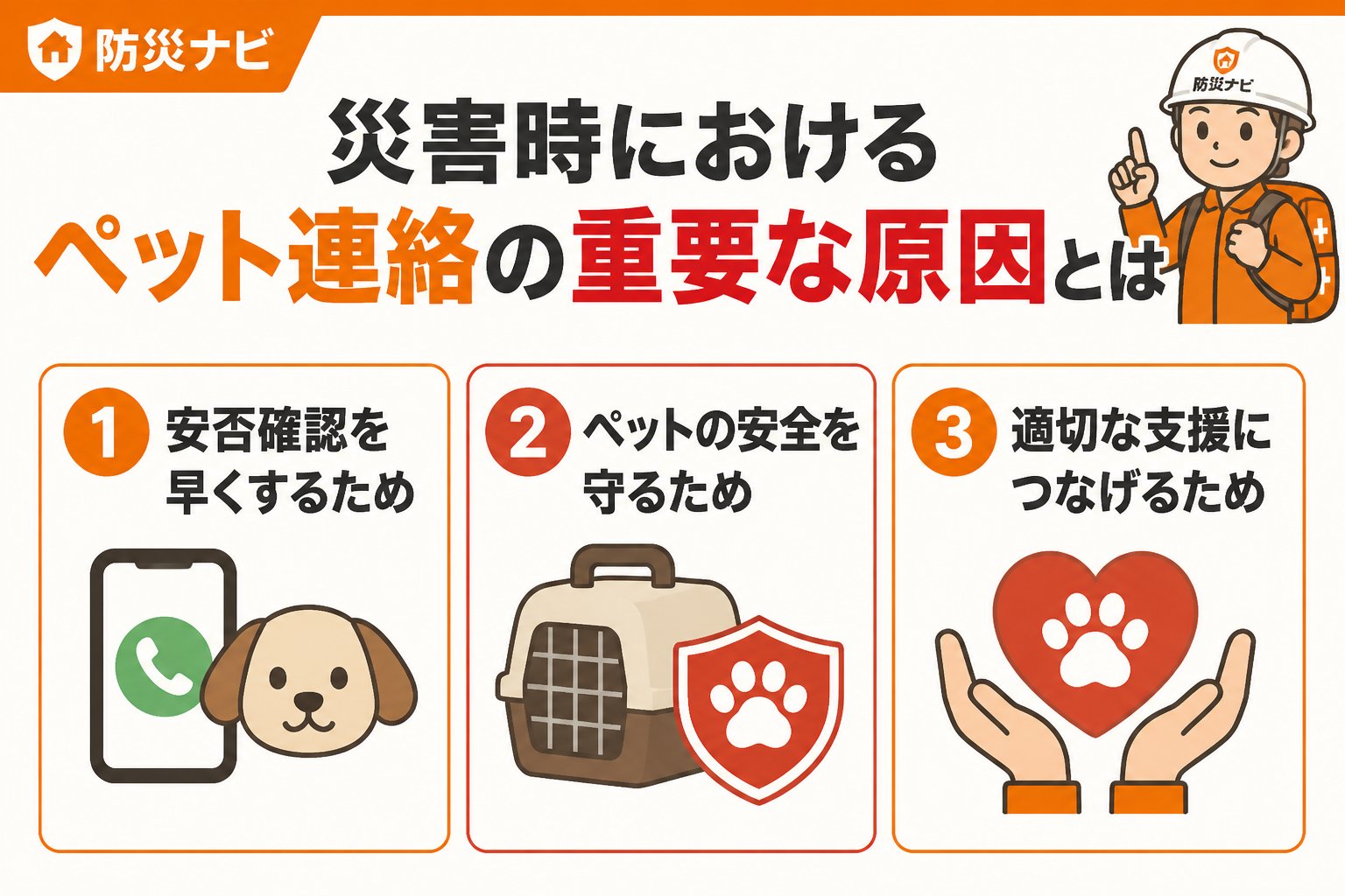 避難計画 災害時におけるペット連絡の重要な原因とは