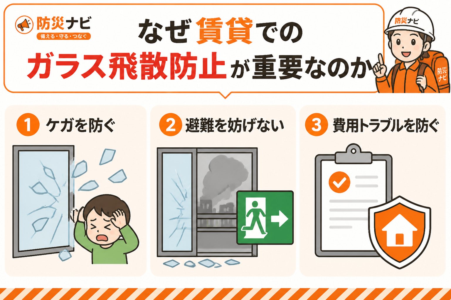 地震対策 なぜ賃貸でのガラス飛散防止が重要なのか