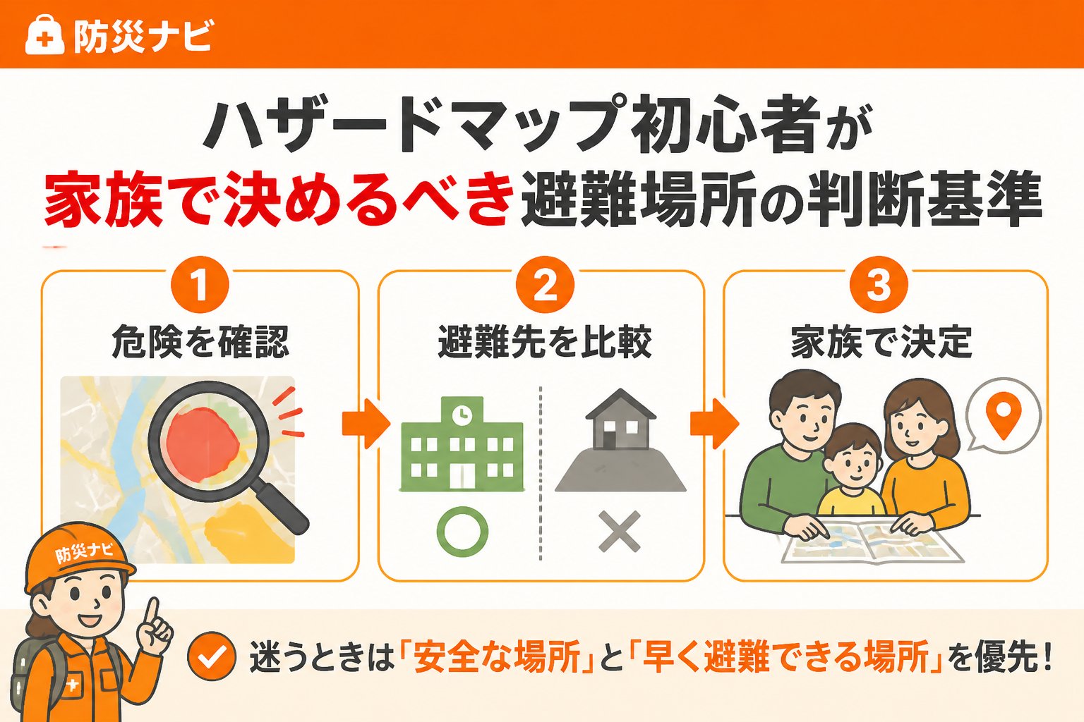避難計画 ハザードマップ初心者が家族で決めるべき避難場所の判断基準