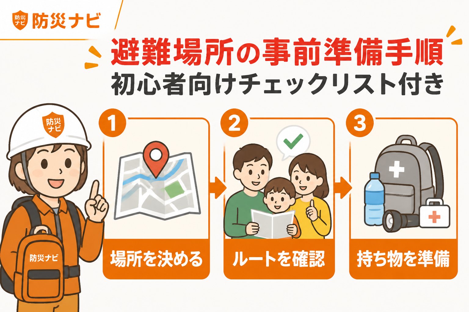 避難計画 避難場所の事前準備手順|初心者向けチェックリスト付き