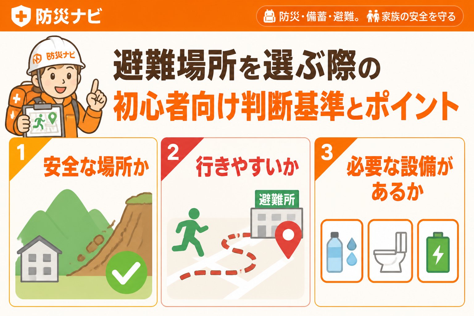 避難計画 避難場所を選ぶ際の初心者向け判断基準とポイント