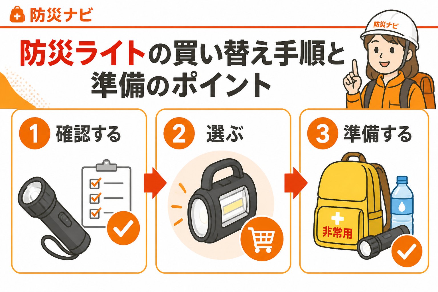 防災グッズ 防災ライトの買い替え手順と準備のポイント