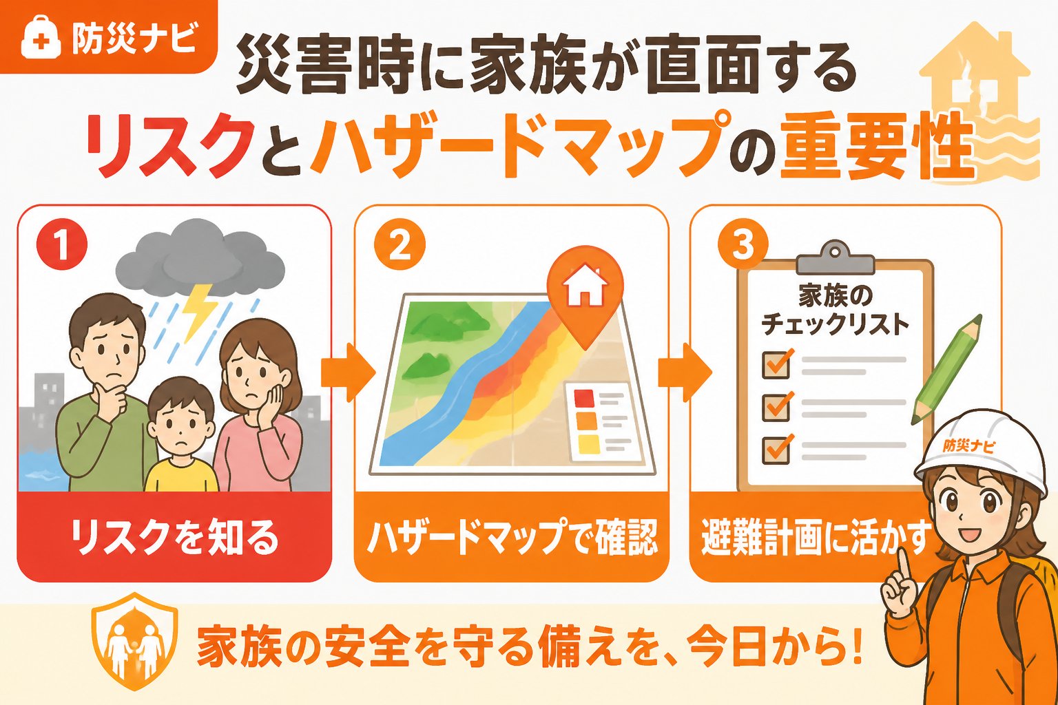 避難計画 災害時に家族が直面するリスクとハザードマップの重要性