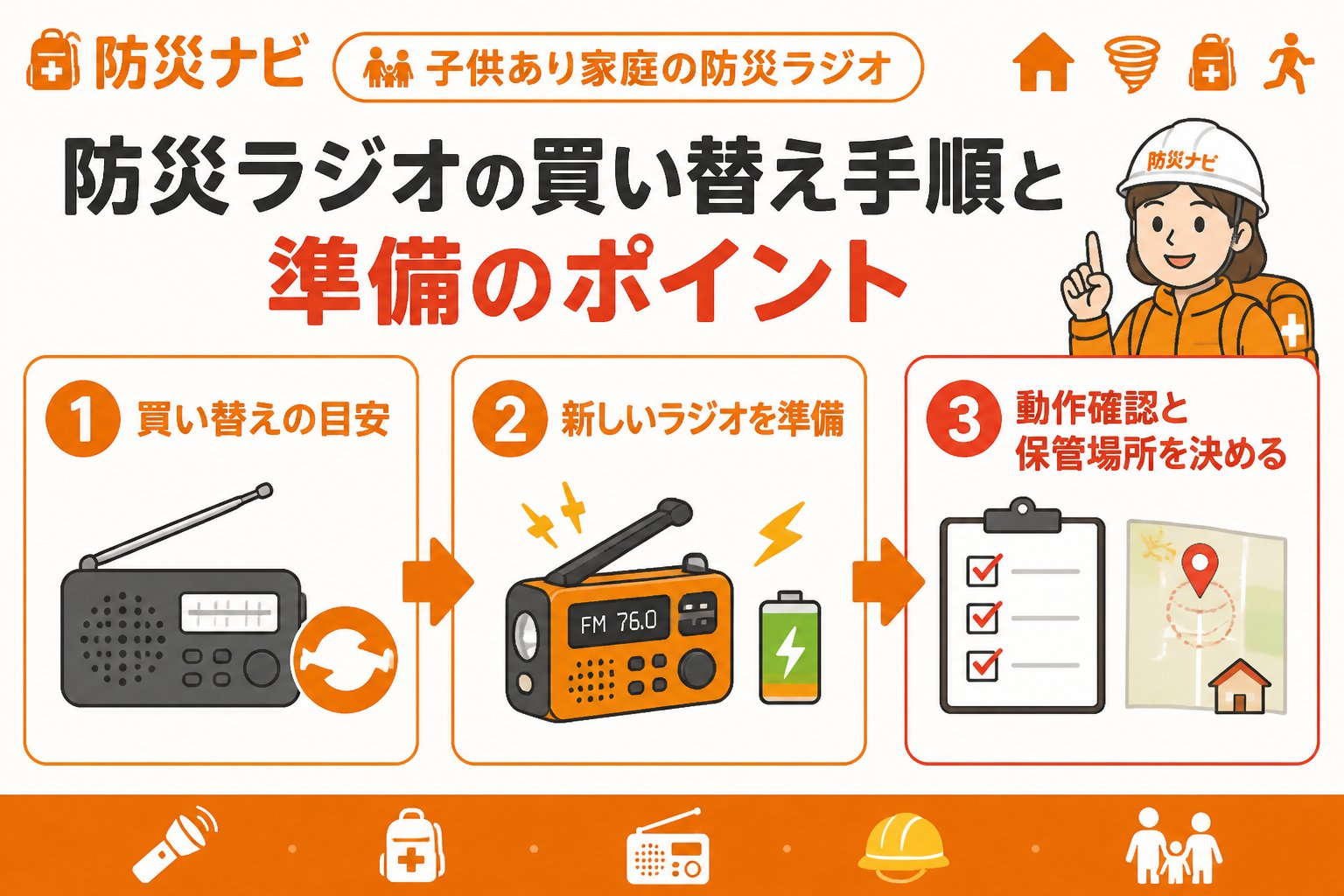 防災グッズ 防災ラジオの買い替え手順と準備のポイント