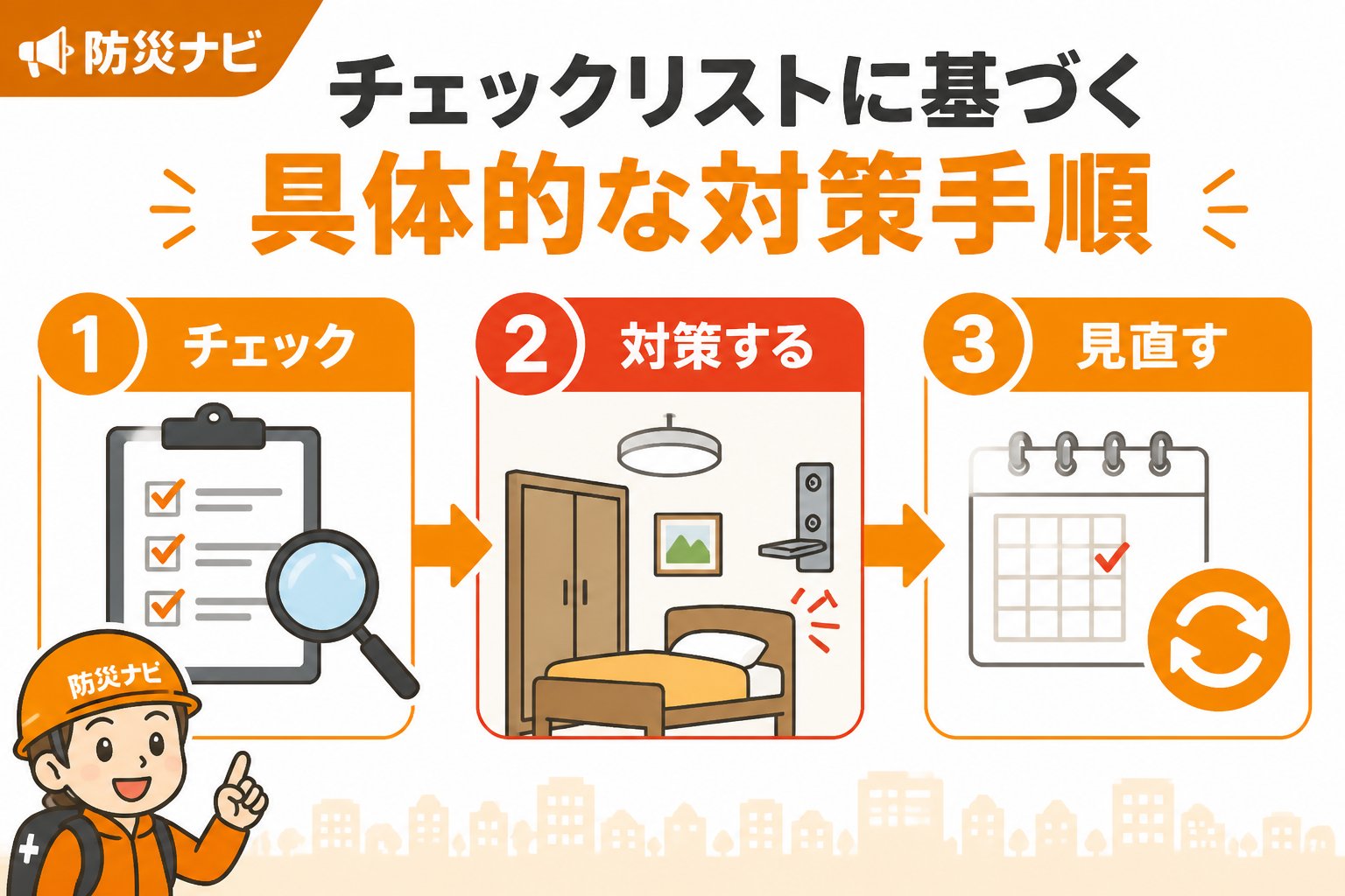 地震対策 寝室 地震対策 マンション チェックリストに基づく具体的な対策手順