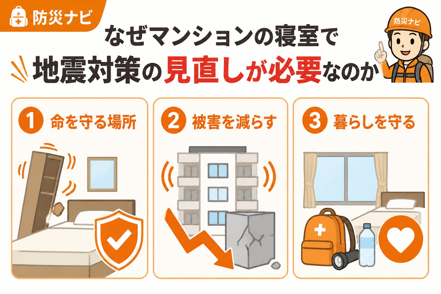 地震対策 なぜマンションの寝室で地震対策の見直しが必要なのか