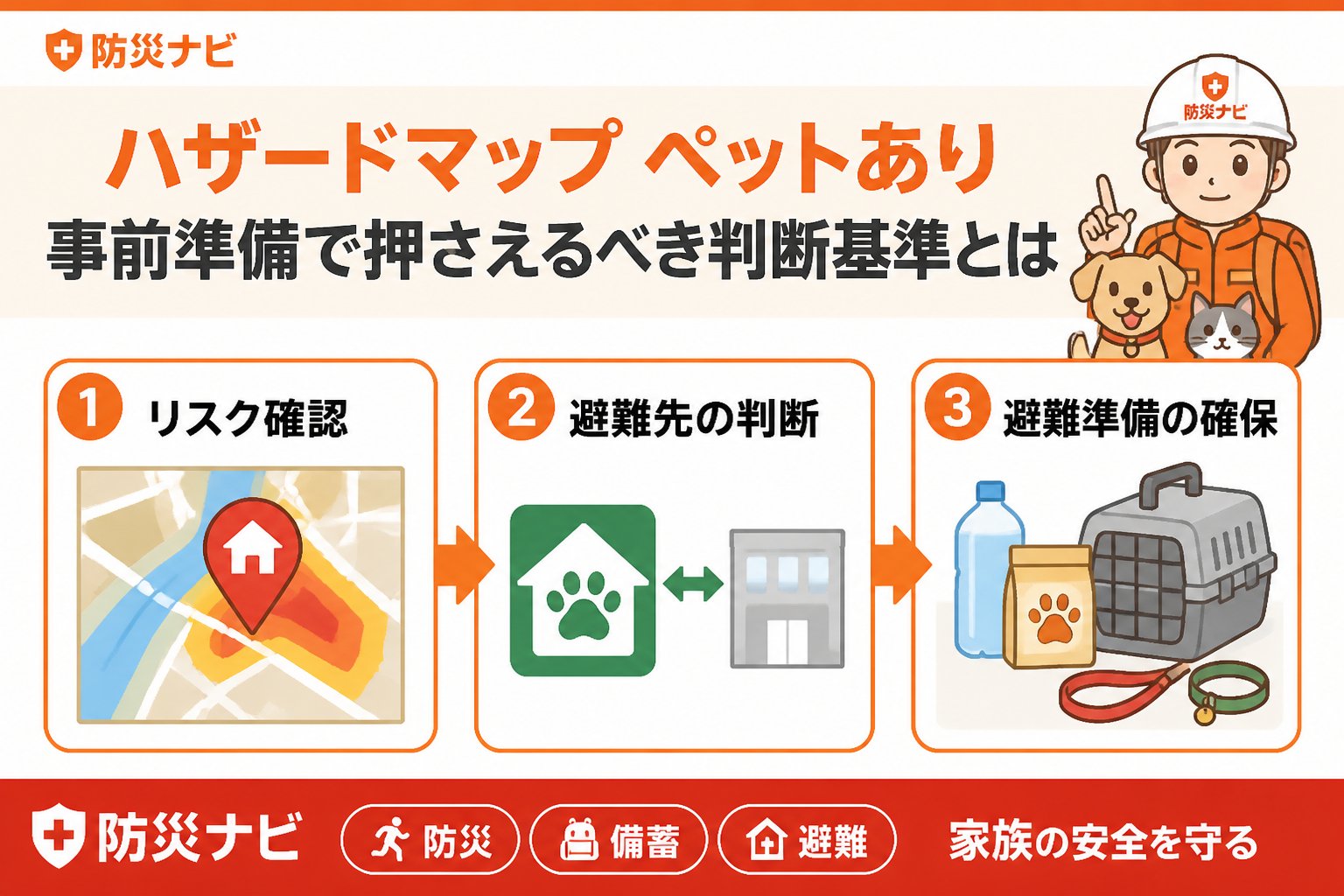 避難計画 ハザードマップ ペットあり 事前準備で押さえるべき判断基準とは