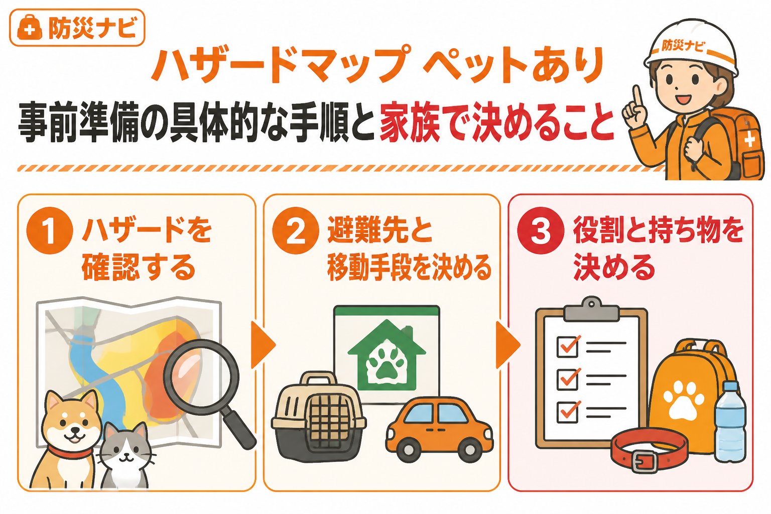 避難計画 ハザードマップ ペットあり 事前準備の具体的な手順と家族で決めること