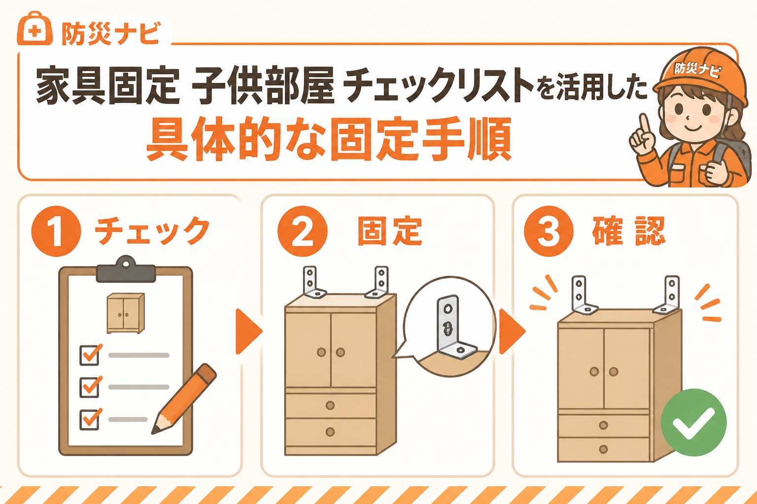 地震対策 家具固定 子供部屋 チェックリストを活用した具体的な固定手順